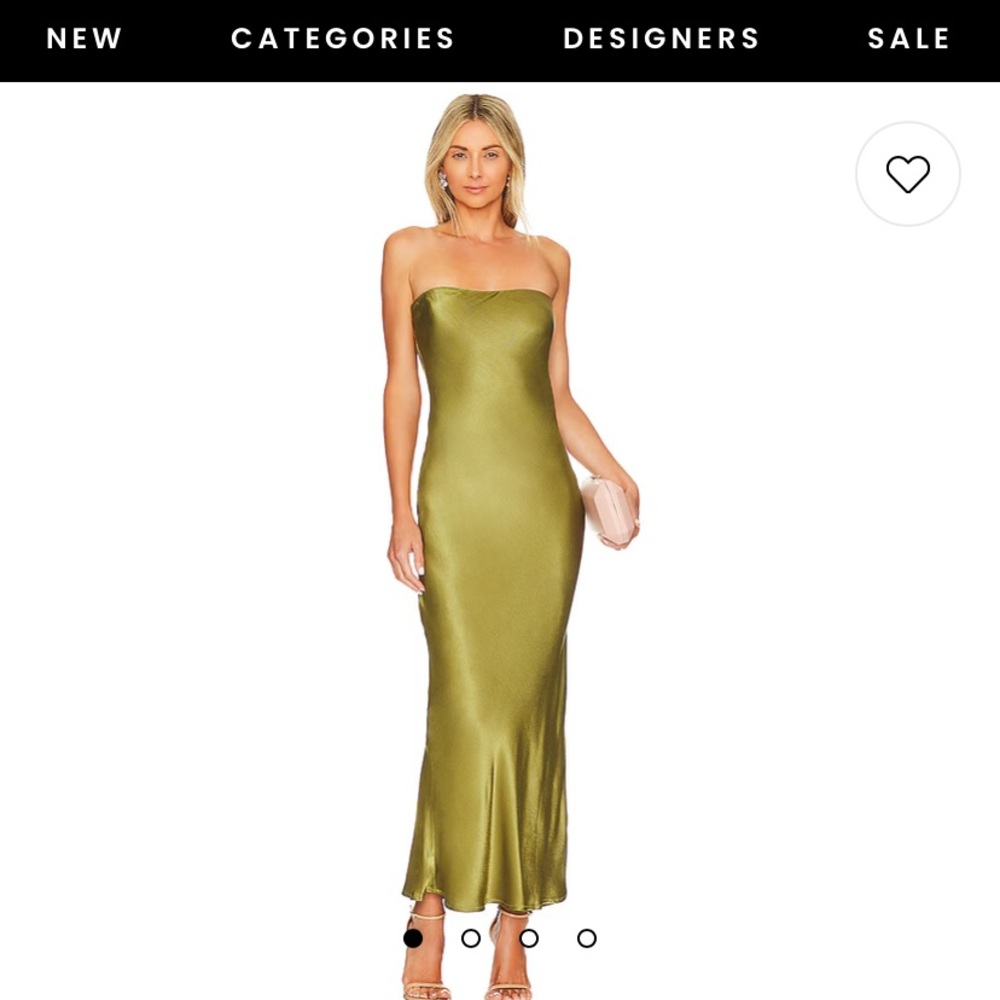 Revolve x SNDYS Angel Strapless Midi Dress Olive - Size S
